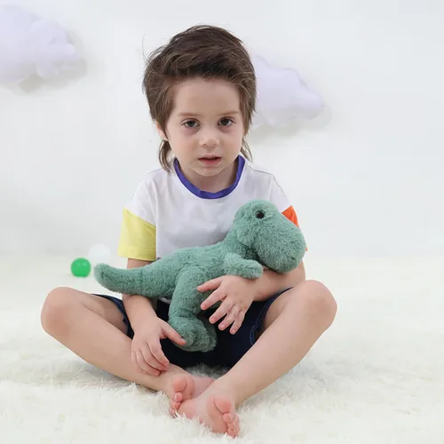 Miniatura 6 de Apricot Lamb Juguetes de peluche de dinosaurio de peluche, suave, perfecto para niñas y niños (dinosaurio verde, 10 pulgadas)