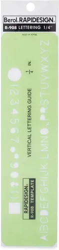 Miniatura 4 de Plantilla de letras y números verticales góticos, tamaño de 1 pulgada, 1 cada uno (R918)