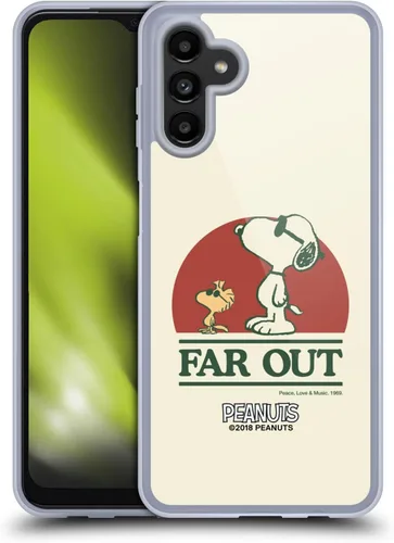 Miniatura 211 de Head Case Designs Funda de gel Woodstock 50th con licencia oficial de Peanuts Snoopy Guitar 1969 [protección de grado militar] compatible