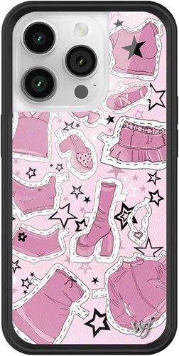 Miniatura 55 de Wildflower Carcasas – Compatible con iPhone 14 Pro Protector negro parachoques, certificado de prueba de caída de 6.5 pies, propiedad de mujeres