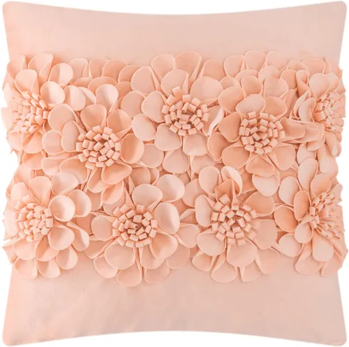 Miniatura 12 de JWH Fundas de almohada hechas a mano con flores en 3D, fundas de cojín decorativas de terciopelo estéreo, para decoración de automóvil, cama, sofá