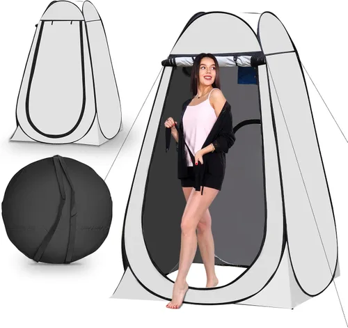 Miniatura 11 de Carpa portátil emergente de privacidad, carpa para baño al aire libre, inodoro, regadera, campamento, espaciosa, para senderismo, playa, pícnic
