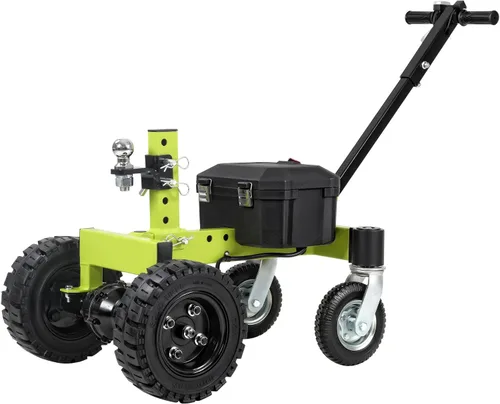 Miniatura 10 de Tow Tuff Plataforma rodante eléctrica para remolque con neumáticos de 13" y rueda giratoria de 8", capacidad de 3500 lb, verde - Altura de bola