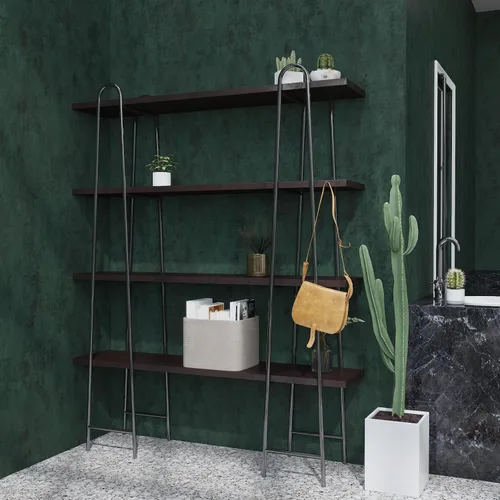 Miniatura 7 de 32"x354" Papel de contacto grande y ancho de color verde oscuro mate, extra grueso, estilo Art Deco, para pelar y pegar, impermeable, autoadhesivo