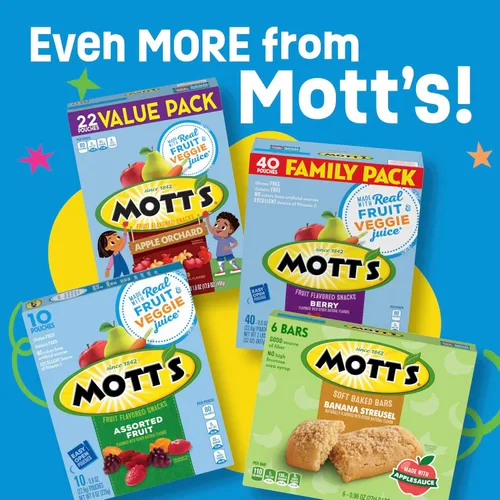Miniatura 9 de Mott's Snacks con sabor a frutas, huerto de manzana, sin gluten, 22