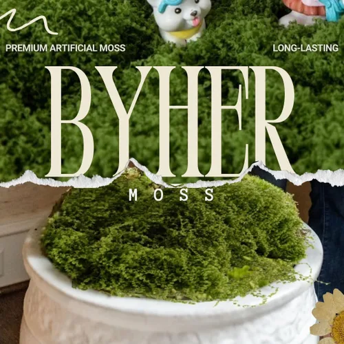Miniatura 7 de Musgo falso para plantas de interior, paquete de 7 onzas, césped artificial para manualidades, arreglos florales y plantas en maceta, alternativa