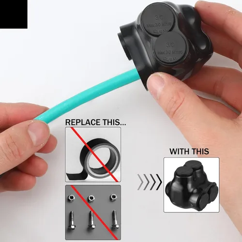 Miniatura 6 de 5 conectores de cable múltiple aislados, 2 puertos, empalme de entrada única, conectores de alimentación eléctrica, terminales de interconexión
