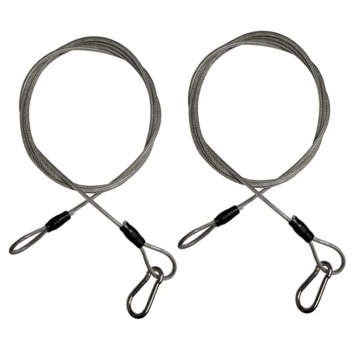Cable de seguridad trenzado de acero inoxidable trenzado de 0.157 in, 3.3 pies, 5 pies, 6.6 pies, 9.9 pies, bloqueo de equipaje, cable de seguridad,