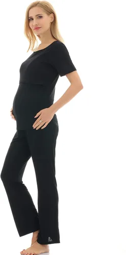 Miniatura 4 de Bearsland Conjunto de ropa de dormir de maternidad para mujer, pijama de lactancia materna