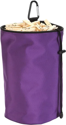 Miniatura 6 de Bolsa de Pinzas para Ropa Colgante Organizador de Clavijas de Tendedero Bolsas de Almacenamiento, A Prueba de Polvo (Puper Ultra Violeta)