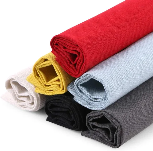Miniatura 8 de BENBO - Tela de costura de lino, 7 piezas de tela bordada de lino de colores surtidos, tela de punto de cruz para prendas de vestir, manualidades
