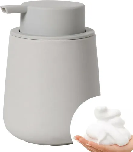 Miniatura 8 de Bosilunlife Dispensador de jabón espumoso de cerámica, dispensador de jabón de espuma de 12 onzas, dispensador de jabón líquido para encimera