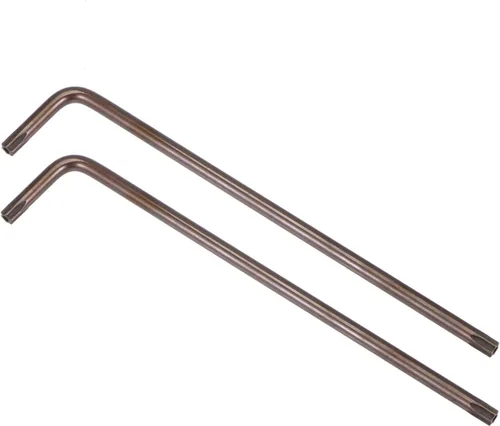 uxcell T30 Anti manipulación Torx Star Key Bit Llave, forma de L 6.5 pulgadas brazo largo, acero S2 2 PC