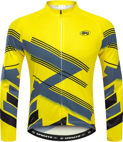 Miniatura 48 de sponeed Ropa de ciclismo para hombre, manga larga, para bicicleta de montaña, camiseta de bicicleta de carretera, pantalones acolchados, trajes