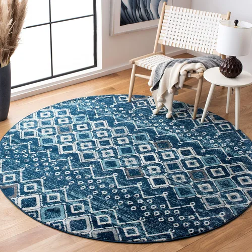 Miniatura 32 de SAFAVIEH Amsterdam Collection Alfombra Decorativa - 2.3 pies x 4 pies, Negro & Multi, Diseño Marroquí Bohemio, Sin Desprendimiento y Fácil Cuidado