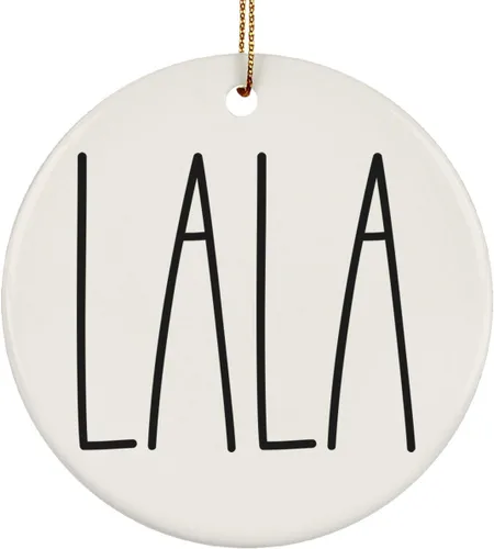 Miniatura 19 de Adorno familiar de Navidad, regalos de hija, hijo, adorno de círculo de cerámica de 3 pulgadas para colgar en el árbol – Día de la Madre