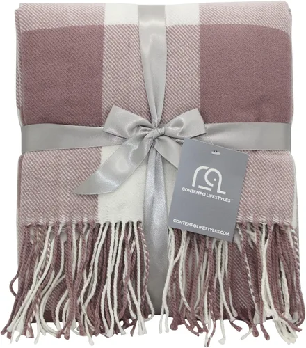 Miniatura 17 de Mantas – Manta de Cuadros Búfalo – Manta Clásica Decorativa – Cómoda y Ultra Suave – Ligera y para Interiores y Exteriores – Ideal para Sala