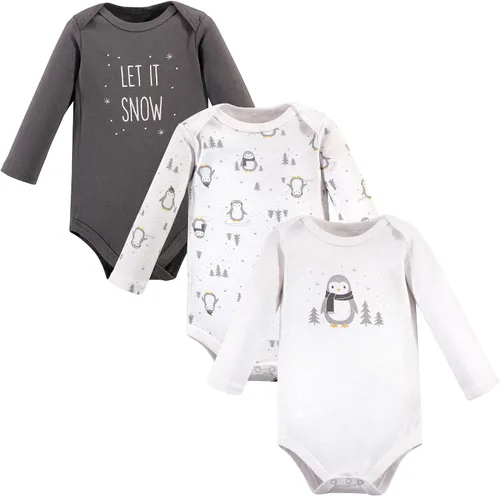 Miniatura 31 de Hudson Baby Body unisex de algodón de manga larga para bebé, leopardo rosa rojo
