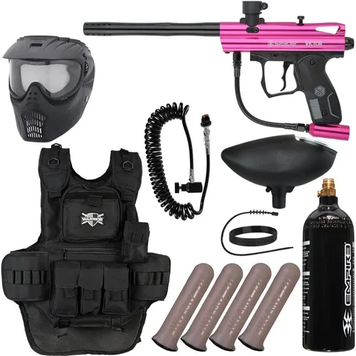 Action Village Kingman Spyder Victor - Kit de pistola de paintball pesada Rosa brillante