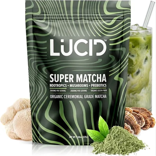 Miniatura 10 de Lucid Superfood Café Orgánico de Hongos con Nootrópicos - Melena de León, Tremella, Cordyceps y Cola de Pavo - Café Instantáneo de Hongos