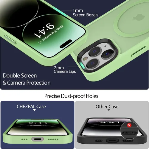 Miniatura 173 de Fuerte magnético para iPhone 11, compatible con Magsafe, [resistente a caídas de 13 pies] Funda trasera translúcida mate con sensación de piel