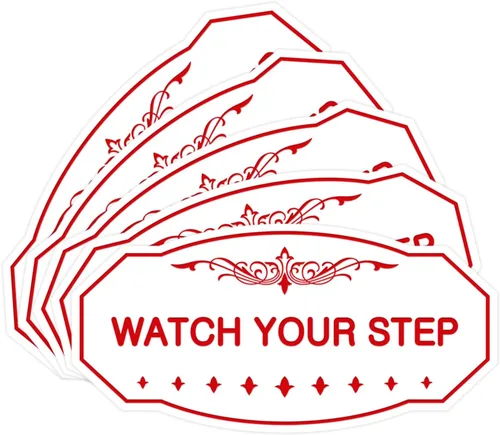 Miniatura 16 de Signs ByLITA Victorian Watch Your Step - Letrero de pared o puerta Material duradero y fácil instalación Señalización de seguridad (negro)