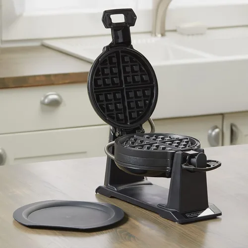 Miniatura 4 de BLACK+DECKER Máquina de gofres giratoria, negro, WMD200B, (paquete de 2)