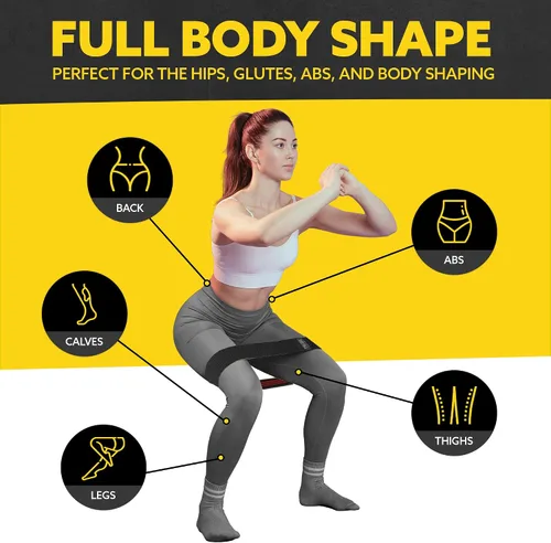 Miniatura 4 de Tribe Lifting Bandas de resistencia para entrenar – Paquete de 3 bandas de entrenamiento de tela para mujeres y hombres – Bandas de glúteos