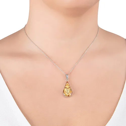 Miniatura 24 de Amazon Essentials Collar con colgante de flor prensada de plata de ley y oro sobre plata esterlina (anteriormente colección Amazon)