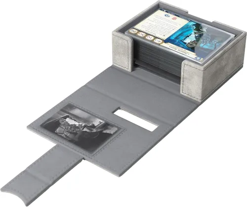 Miniatura 6 de Gamegenic Arkham Horror Investigator Deck Tome - Caja de cubierta premium para Arkham Horror: The Card Game, sostiene un mazo completo de Gris