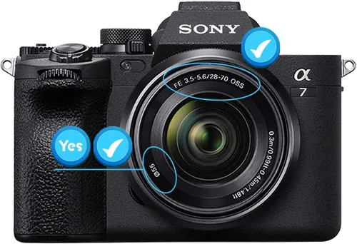 Miniatura 2 de Cubierta de tapa de lente de 2.165 in compatible con Sony 1.102-2.756 in F3.5-5.6 FE OSS, E 0.709-5.315 in f/3.5-5.6 OSS para Sony A7 V A7 IV A7R