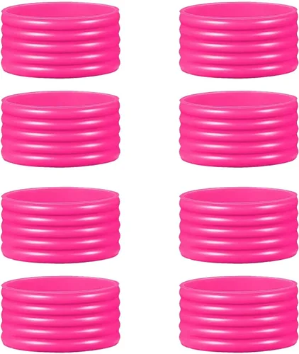 Miniatura 16 de 15 colores disponibles Buena elasticidad 8-45 piezas de raqueta de tenis/paletas de pickleball/squash anillo de silicona raqueta agarre bandas 8