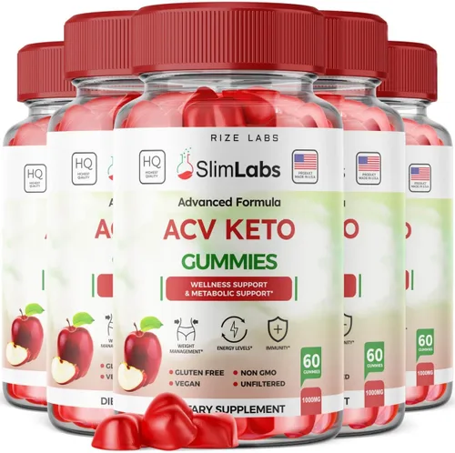 - Slim Labs ACV Keto Gummies para el bienestar y el apoyo metabólico - Gomitas para perder peso - Dieta de grasa del vientre (300 gomitas)