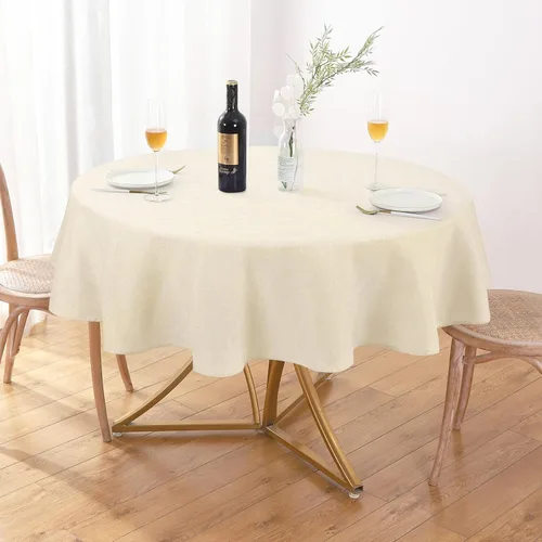 Miniatura 22 de AUSSPVOCT 2 manteles de lino texturizado para mesa rectangular, 52 x 70 pulgadas, mantel rectangular impermeable, lavable, tela para mesa