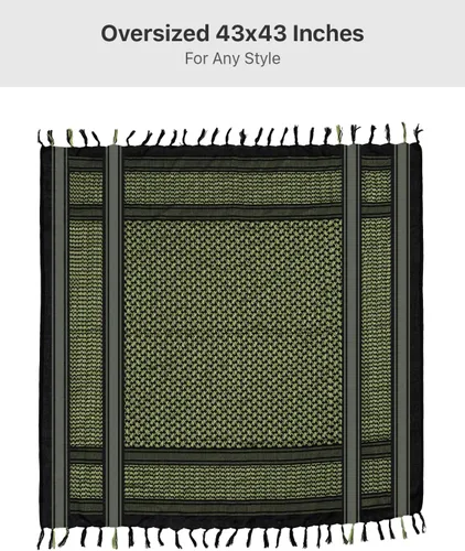 Miniatura 51 de FREE SOLDIER - Bufanda militar, shemagh, pañuelo palestino, bufanda para la cabeza o el cuello, pañuelo árabe, pañuelo del desierto para la cabeza