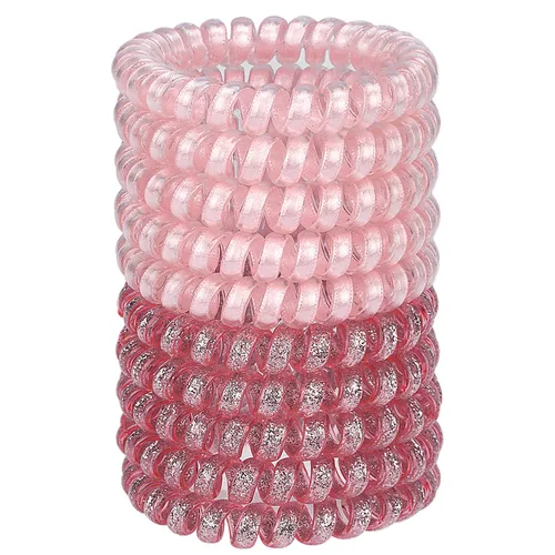 Miniatura 30 de JessLab Lazos para el cabello en espiral para mujeres, paquete de 10 sujetadores de cola de caballo sin rastro y sin daño, bandas para el cabello