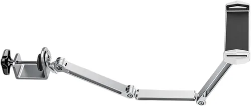 Soporte de tableta plegable Soporte de tableta Soporte flexible ajustable para tabletas con rotación de 360 grados para teléfono móvil Plata
