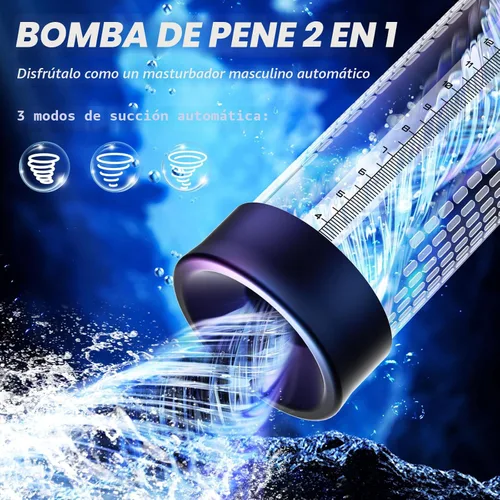 Miniatura 3 de Bomba eléctrica para pene, juguetes sexuales para adultos, ampliador de pene para erección de hombres, extensor de aire y agua con 4 presiones