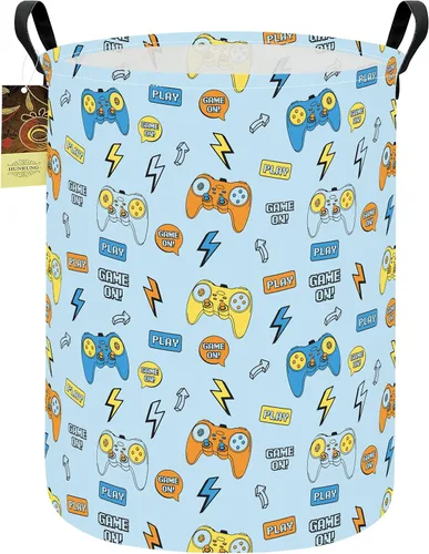 Miniatura 10 de Cesta de Ropa Sucia, Cesta de Almacenamiento de Tela de Lona Grande y Ligera, Organizador de Juguetes, Plegable, Impermeable para Dormitorios
