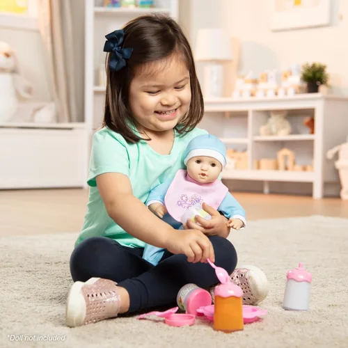 Miniatura 4 de melissa & doug Mine a Love tiempo para comer muñeca Accesorios Conjunto de alimentación, Versión estándar, 1, Rosado