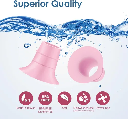 Miniatura 7 de Maymom Inserto de brida de 0.827 in, color rosa, compatible con Elvie Single/Double Electric, Elvie Stride Cup (0.945 in), compatible con Medela
