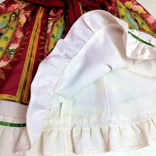 Miniatura 8 de Vestido de Bebé Niña Pequeña Virgen de Guadalupe Guadalupana Algodón Hecho a Mano Tradicional