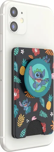 Miniatura 3 de Cartera para teléfono PopSockets con soporte expandible, tarjetero, Disney - Patrón Aloha de Stitch Stitch Aloha