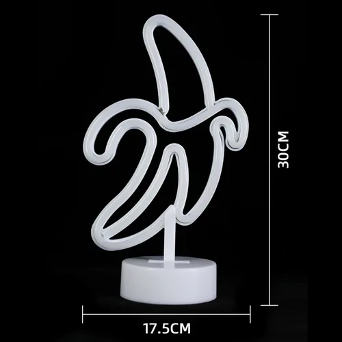 Miniatura 6 de ENUOLI Letrero de neón de plátano, luz LED de plátano, letrero de neón para decoración de dormitorio, habitación de los niños, Navidad, cumpleaños