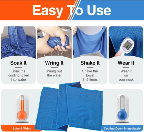 Miniatura 4 de 4Monster Toalla de enfriamiento para cuello y cara, toalla fría de microfibra para climas cálidos, toalla de hielo de secado rápido, trapos