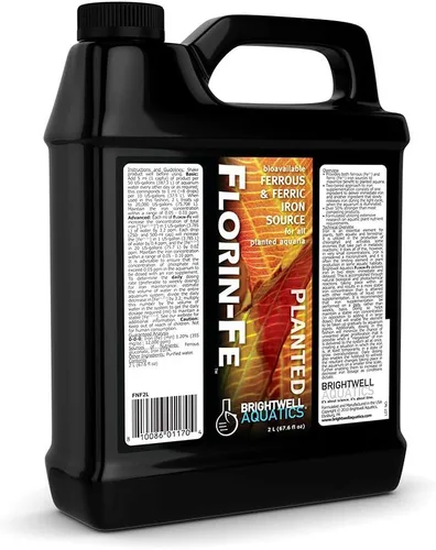 Brightwell Aquatics Florin-Fe Suplemento de hierro para acuarios plantados - Fuente de hierro de doble acción para el crecimiento de las plantas,