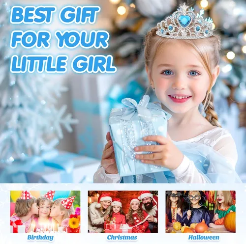 Miniatura 7 de INNOCHEER Kit de maquillaje para niñas, juguetes de maquillaje Frozen para niñas, maquillaje lavable de doble capa para niños, maquillaje Frozen