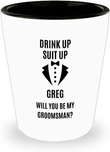 Gafas de chupito de novio personalizadas, regalo de propuesta de padrino de boda para hombres, ¿serás mi padrino de boda, regalo de boda para