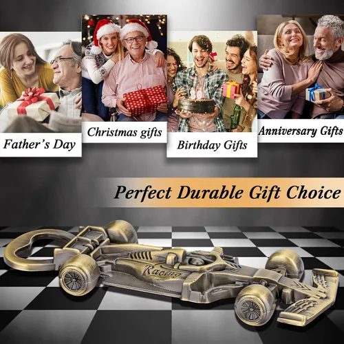 Miniatura 3 de Regalos de autos de carreras para hombres y mujeres, abrebotellas de coche de carreras, regalos únicos de carreras para hombres, él, papá, novio