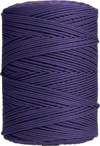 Miniatura 31 de Cuerda de macramé 4 mm x 328 yardas Natural Cuerda de algodón para macramé Cuerda de macramé colorida Cordón de algodón suave Suministros de macramé